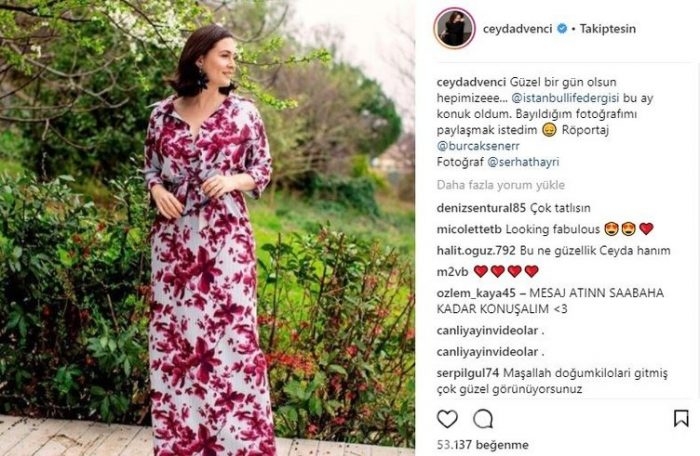 Ünlülerin Instagram paylaşımları (09.04.2018) 
