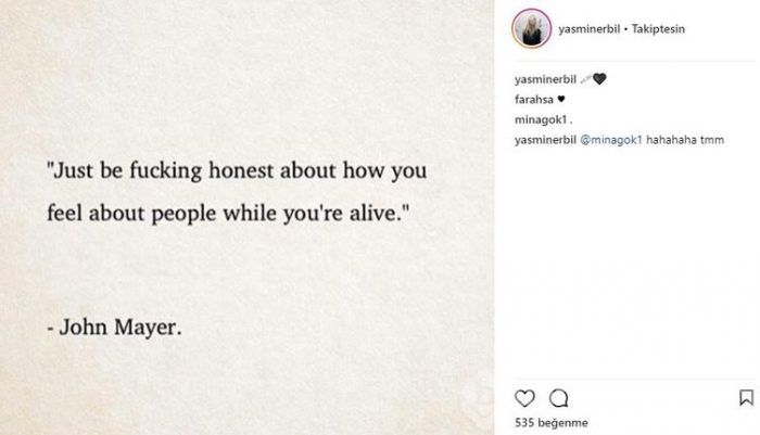 Ünlülerin Instagram paylaşımları (09.04.2018) 
