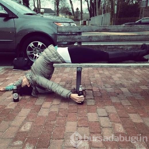 Onun için her yer yoga!
