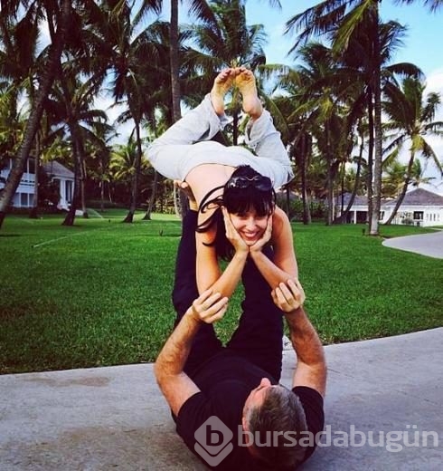 Onun için her yer yoga!
