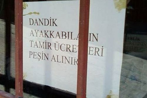 Esnaflardan güldüren tabelalar