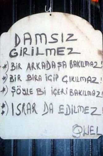 Esnaflardan güldüren tabelalar