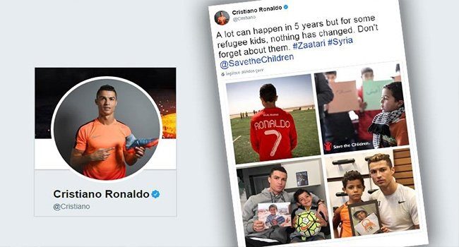 Her zaman Suriyeli çocukların yanında: Cristiano Ronaldo