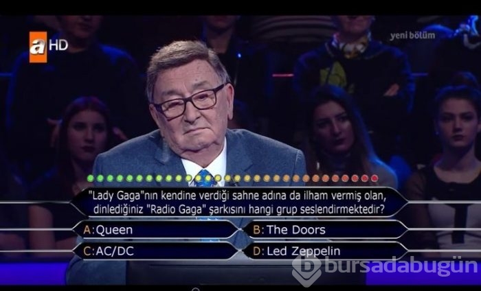 'Kim milyoner olmak ister'de değeri en az 15 bin TL olan sorular

