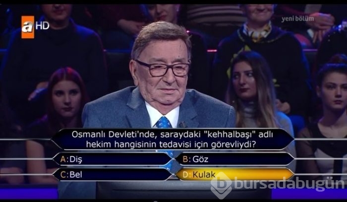 'Kim milyoner olmak ister'de değeri en az 15 bin TL olan sorular

