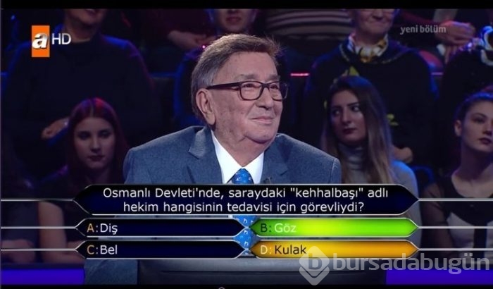 'Kim milyoner olmak ister'de değeri en az 15 bin TL olan sorular

