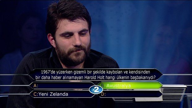 'Kim milyoner olmak ister'de değeri en az 15 bin TL olan sorular
