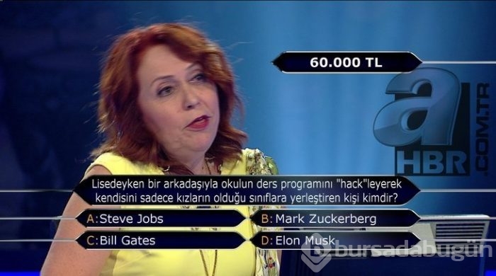 'Kim milyoner olmak ister'de değeri en az 15 bin TL olan sorular

