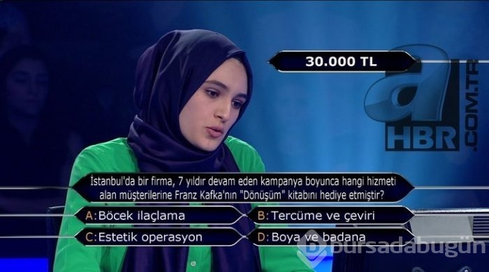 'Kim milyoner olmak ister'de değeri en az 15 bin TL olan sorular
