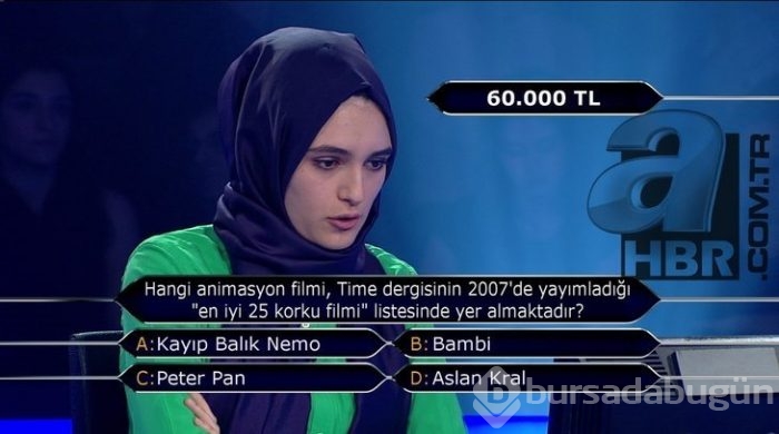 'Kim milyoner olmak ister'de değeri en az 15 bin TL olan sorular
