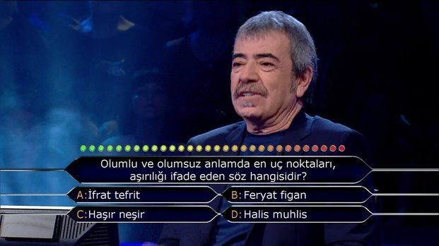 'Kim milyoner olmak ister'de değeri en az 15 bin TL olan sorular
