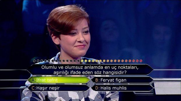 'Kim milyoner olmak ister'de değeri en az 15 bin TL olan sorular
