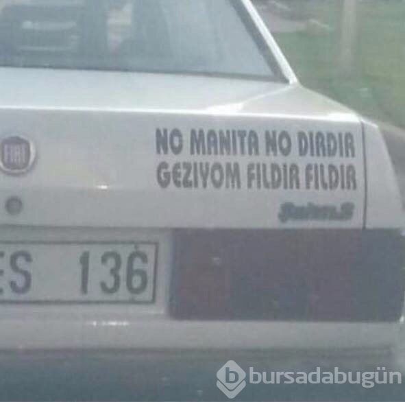 En komik araç yazıları