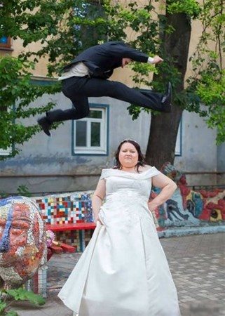 Rusya'dan tuhaf düğün fotoğrafları