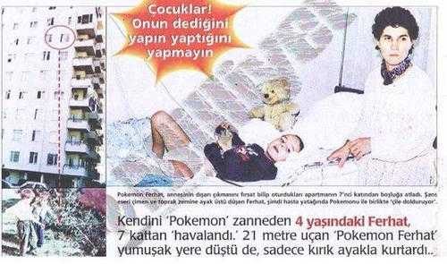 ''Ben Pokemon'um'' deyip camdan atlamıştı: İşte son hali