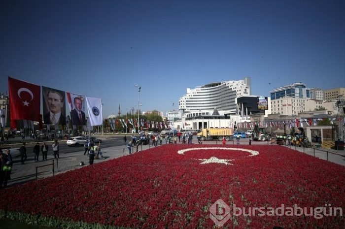 Türk Bayrağı temalı lale peyzajı dünya rekoru kırdı