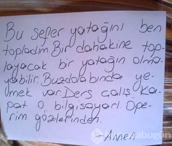 Annelerin çocuklarına bıraktıkları eğlenceli notlar