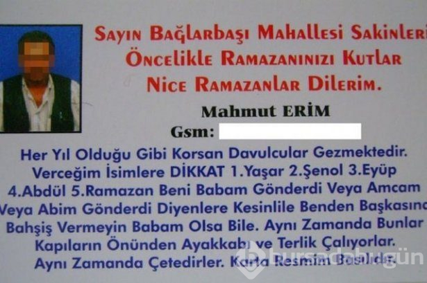 Yurdum insanından ilginç yazılar