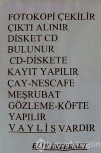 Yurdum insanından ilginç yazılar