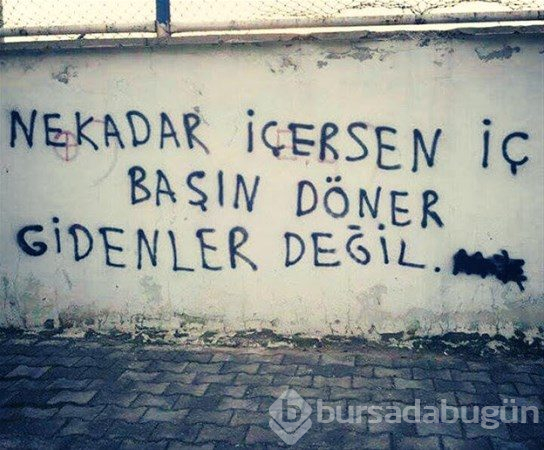 İlginç duvar yazıları