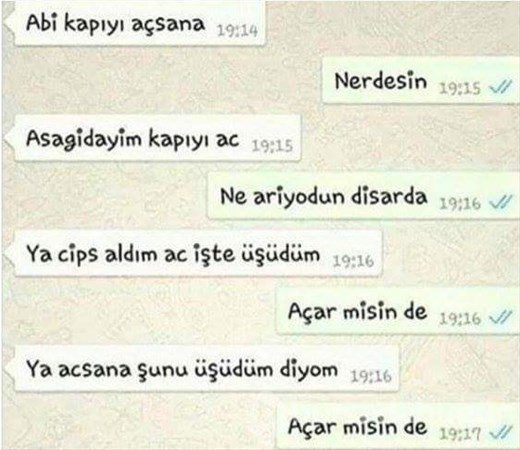 Efsane olmuş whatsapp diyalogları
