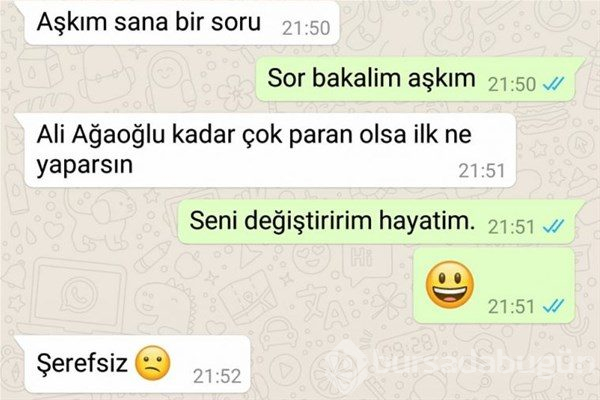 Efsane olmuş whatsapp diyalogları