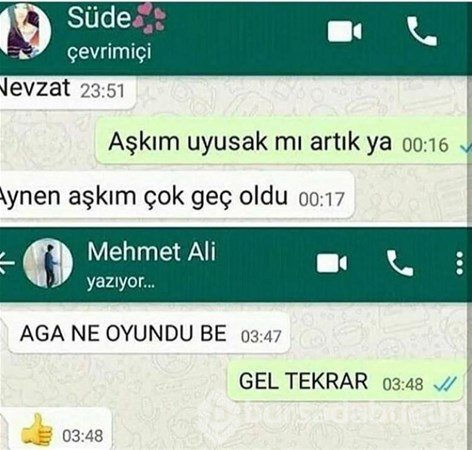 Efsane olmuş whatsapp diyalogları