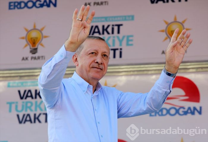 Cumhurbaşkanı Recep Tayyip Erdoğan Bursa mitinginde vatandaşlara seslendi	