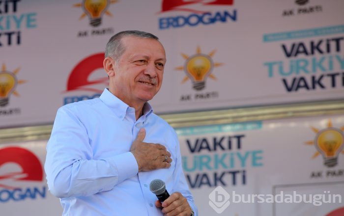 Cumhurbaşkanı Recep Tayyip Erdoğan Bursa mitinginde vatandaşlara seslendi	
