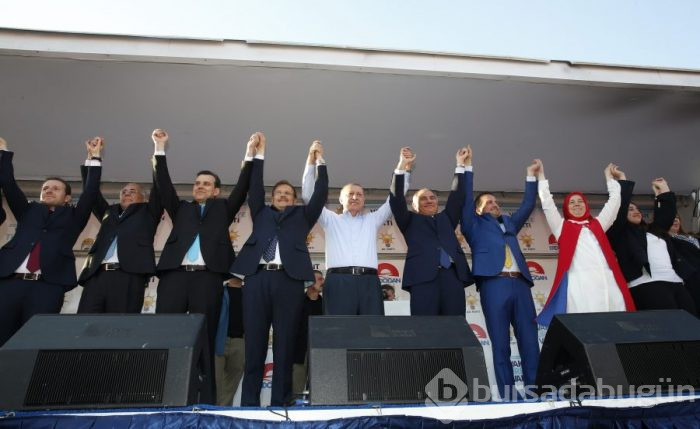 Cumhurbaşkanı Recep Tayyip Erdoğan Bursa mitinginde vatandaşlara seslendi	