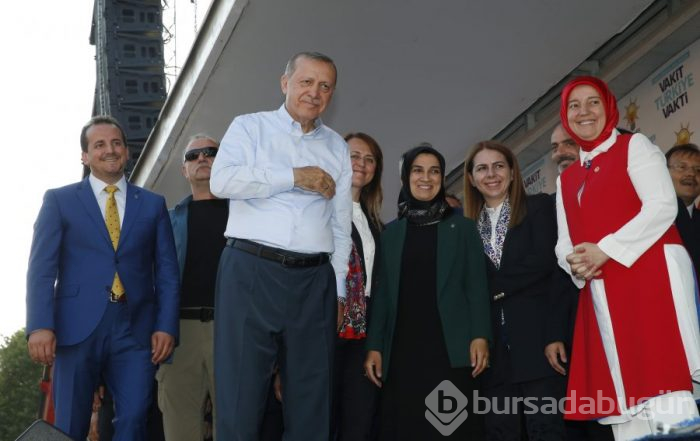 Cumhurbaşkanı Recep Tayyip Erdoğan Bursa mitinginde vatandaşlara seslendi	