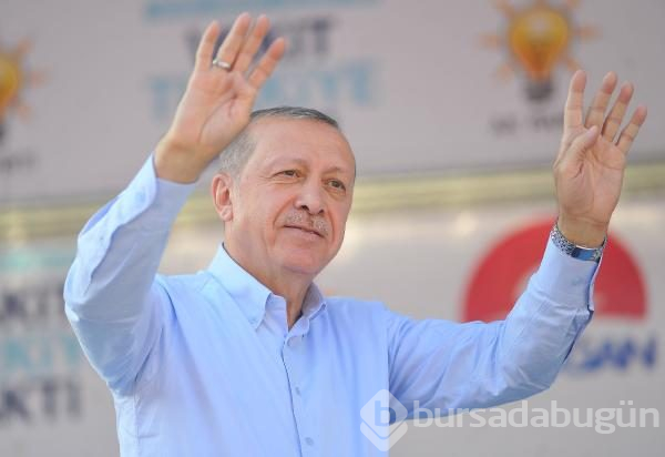 Cumhurbaşkanı Recep Tayyip Erdoğan Bursa mitinginde vatandaşlara seslendi	