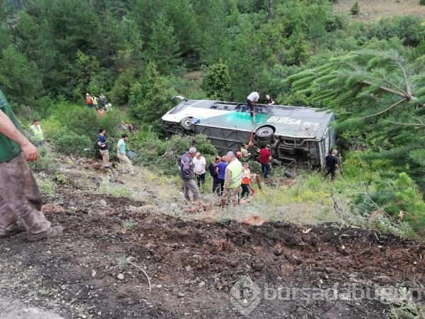 Bursa'da otobüs devrildi: Ölü ve yaralılar var