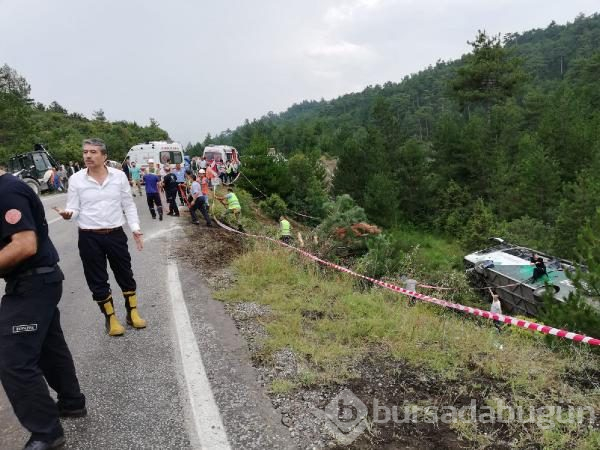 Bursa'da otobüs devrildi: Ölü ve yaralılar var