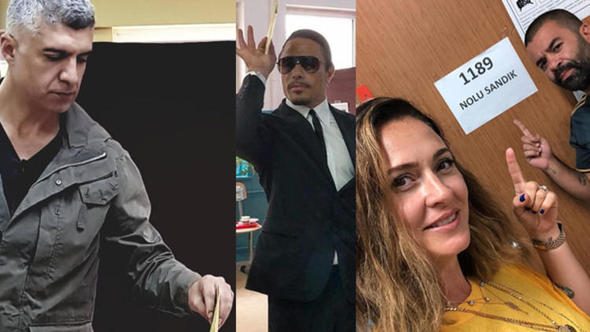Ünlüler sandık başına gitti