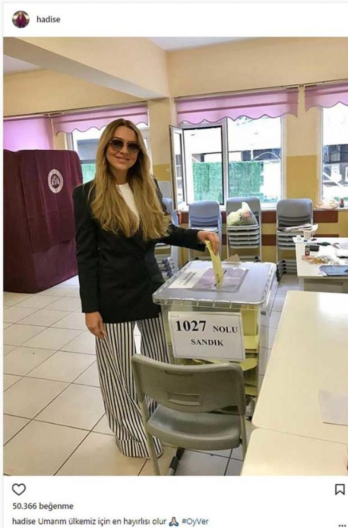 Ünlüler sandık başına gitti