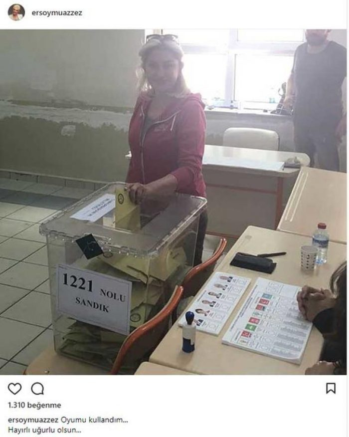 Ünlüler sandık başına gitti