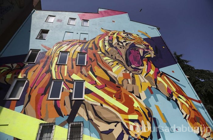 Kadıköy'de boş duvarlara sanat