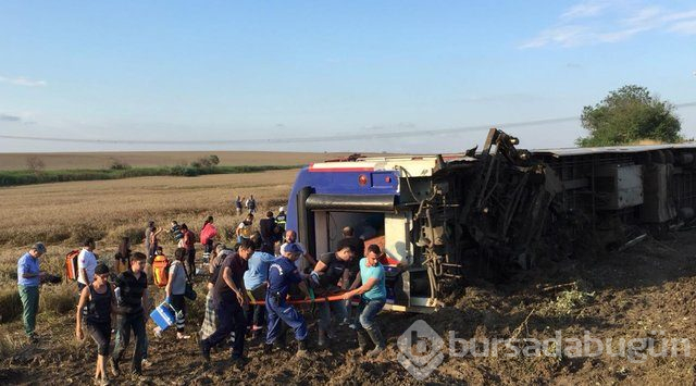 Tekirdağ'da tren kazası! İşte olay yerinden kareler