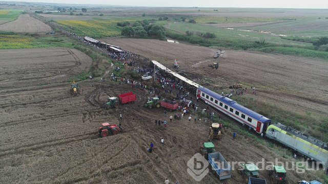 Tekirdağ'da tren kazası! İşte olay yerinden kareler