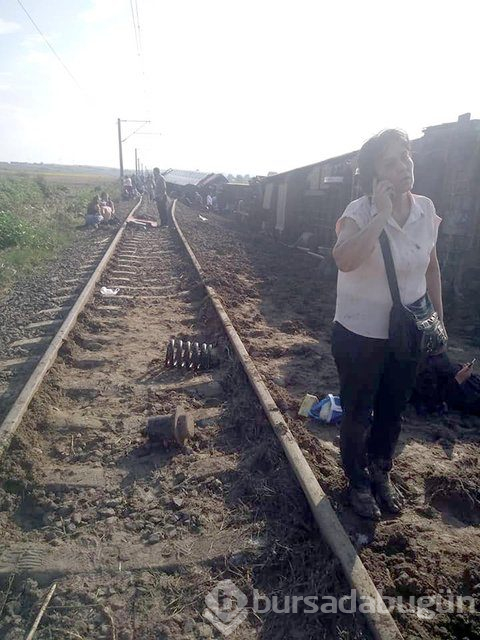 Tekirdağ'da tren kazası! İşte olay yerinden kareler
