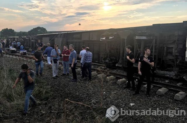Tekirdağ'da tren kazası! İşte olay yerinden kareler