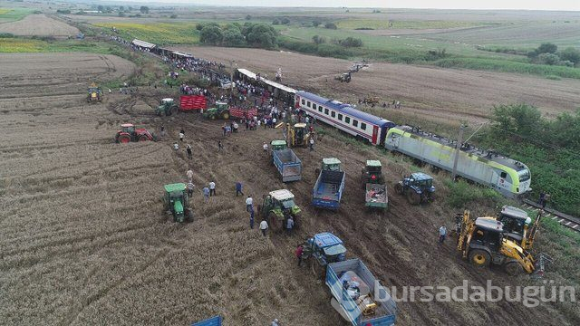 Tekirdağ'da tren kazası! İşte olay yerinden kareler
