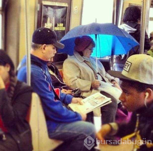 Dünyanın en garip metro yolcuları
