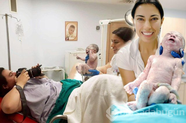 Keriman Küçük bu kez kendi doğumunu fotoğrafladı