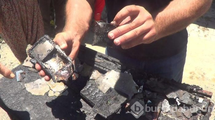 Şarjdaki cep telefonu bomba gibi patladı
