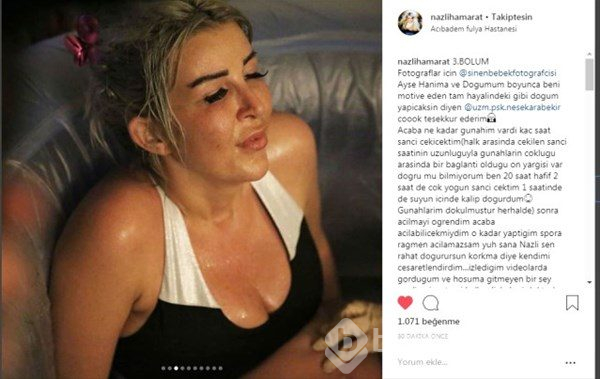 Doğum fotoğraflarını paylaştı
