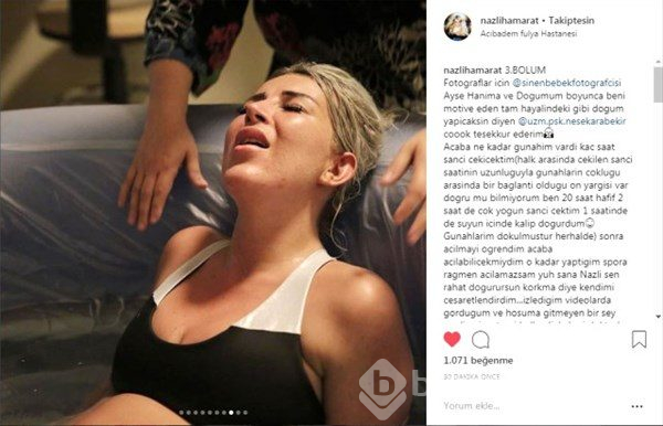 Doğum fotoğraflarını paylaştı
