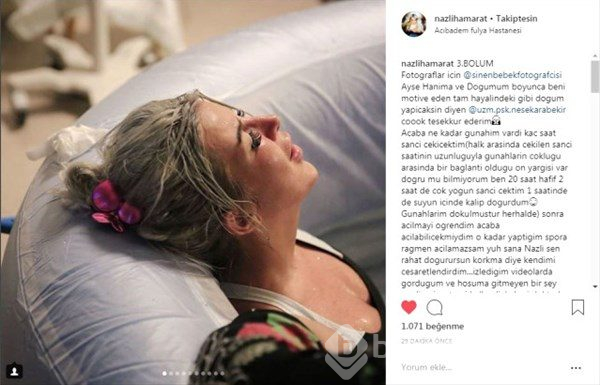 Doğum fotoğraflarını paylaştı
