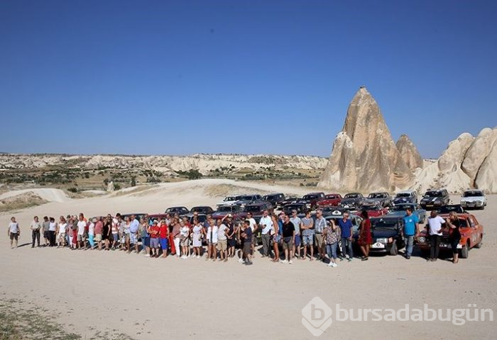Çin yolculuğundaki klasik otomobil tutkunları Kapadokya'da